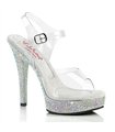 MAJESTY-508DM Plateau Sandalette - Transparent | Fabulicious
