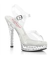 MAJESTY-508SDT Plateau Sandalette - Transparent | Fabulicious
