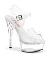 EXCITE-608 Plateau Sandalette - Transparent | Pleaser
