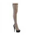 DELIGHT-3009 Overknee Boots - PVC Transparent | Pleaser