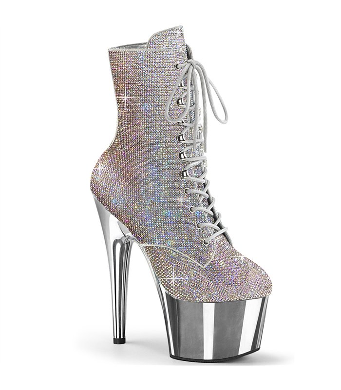 ADORE-1020CHRS Plateau Stiefel - Glitzersteine | Pleaser
 Multiccolor