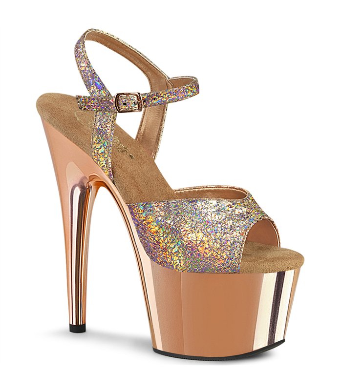 ADORE-709HM Plateau Heels - Roségold | Pleaser
