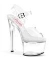 PASSION-708 Plateau Sandalette - Transparent | Pleaser
