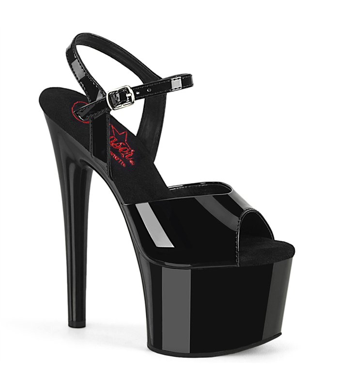 PASSION-709 Plateau Sandalette - Schwarz | Pleaser
