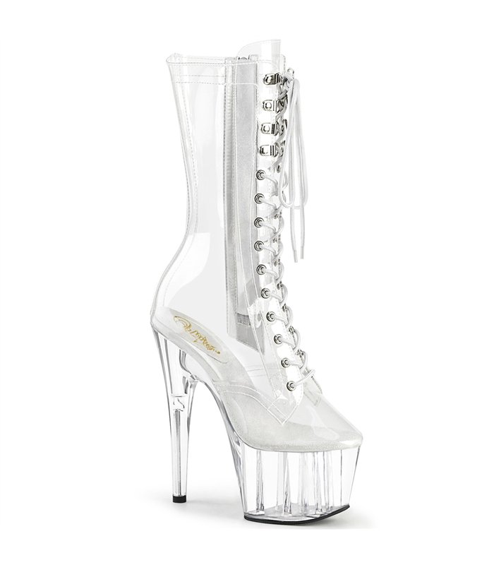 ADORE-1050C Plateau Stiefel - Transparent | Pleaser
