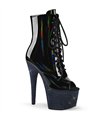 BEJEWELED-1021-7 Platform Ankle Boots - Black Patent | Pleaser