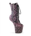 CRAZE-1040SP Platform Ankle Boot - Pink Snake Pattern | Pleaser
