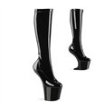 CRAZE-2000 Plateau Stiefel - Schwarz Lack | Pleaser