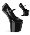 CRAZE-880 Platform High Heels - Black Shiny | Pleaser