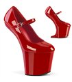 CRAZE-880 Plateau High Heels - Rot Lack | Pleaser