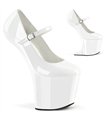 CRAZE-880 Platform High Heels - White Shiny | Pleaser