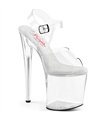 NAUGHTY-808 Plateau Sandalette - Transparent | Pleaser
