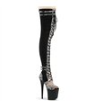 FLAMINGO-3027SP Overknee Stiefel - Schwarz | Pleaser