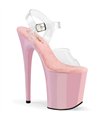 FLAMINGO-808 High Heels Sandalette - Transparent/Rosa | Pleaser
