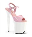 FLAMINGO-809 High Heels Sandalette - Rosa/Weiß | Pleaser
