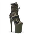 INFINITY-1020CAMO Plateau Stiefellete - Tarnfarben/Camoulage | Pleaser