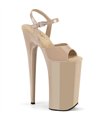 BEYOND-009 Plateau Sandalette - Taupe Lack | Pleaser