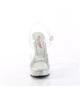 MAJESTY-508DM Plateau Sandalette - Transparent | Fabulicious
