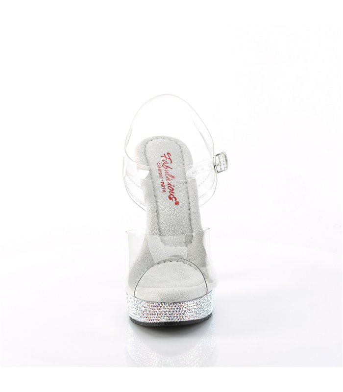 MAJESTY-508DM Plateau Sandalette - Transparent | Fabulicious
