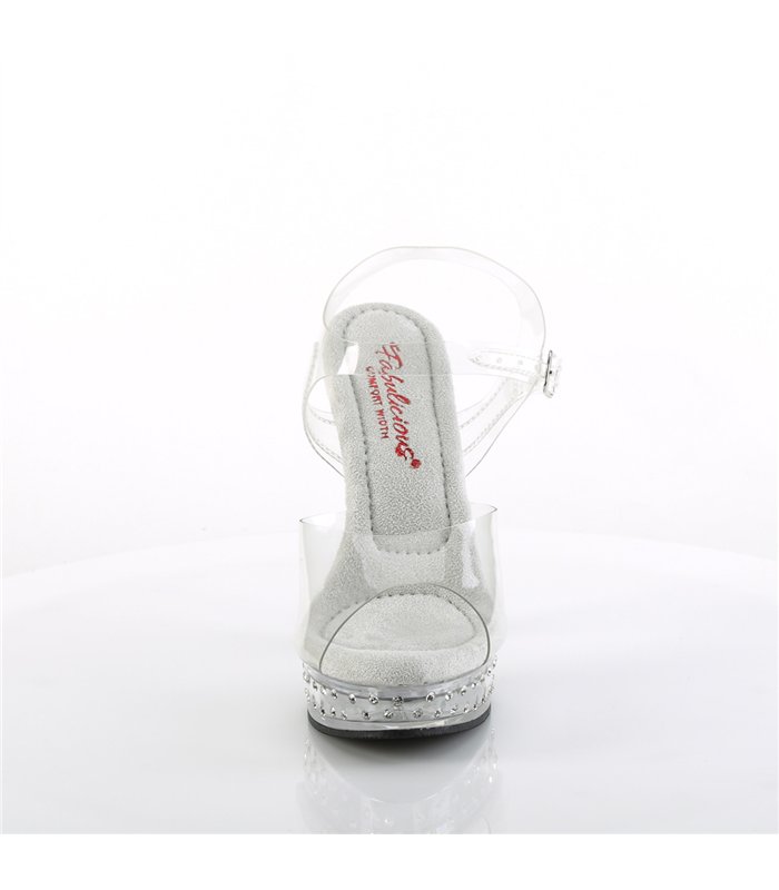 MAJESTY-508SDT Plateau Sandalette - Transparent | Fabulicious
