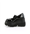 SHAKER-23 Plateau Schuhe- Schwarz Lack | Demonia
