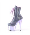 ADORE-1020CHRS Plateau Stiefel - Glitzersteine Flieder | Pleaser
