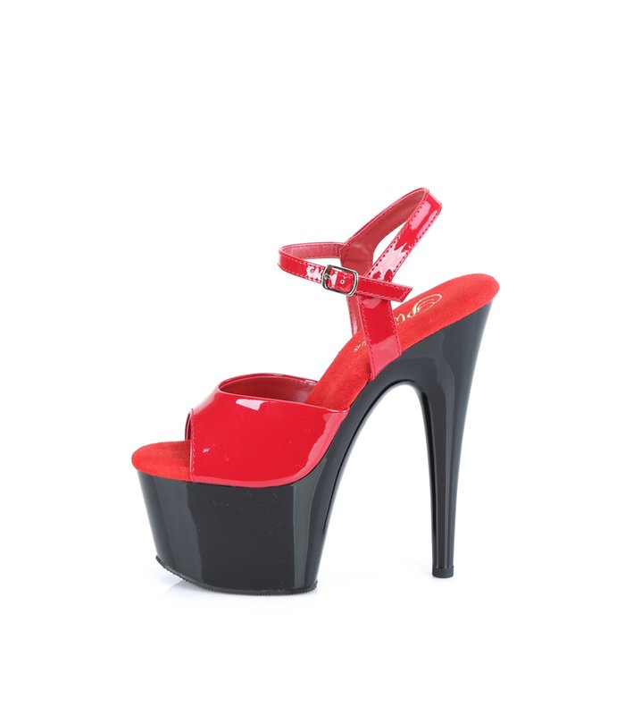 ADORE-709 Plateau Heels - Rot/Schwarz | Pleaser
