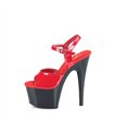 ADORE-709 Plateau Heels - Rot/Schwarz | Pleaser
