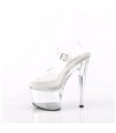 PASSION-708 Plateau Sandalette - Transparent | Pleaser
