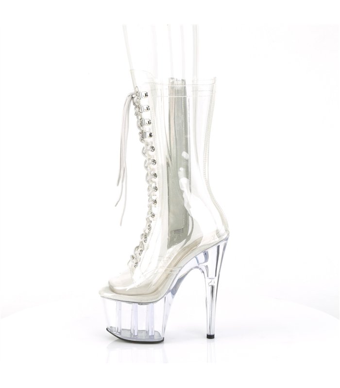 ADORE-1050C Plateau Stiefel - Transparent | Pleaser
