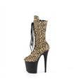 FLAMINGO-1050LP Extrem Plateau Heels - Leopardenmuster Samt | Pleaser
