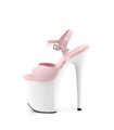 FLAMINGO-809 High Heels Sandalette - Rosa/Weiß | Pleaser
