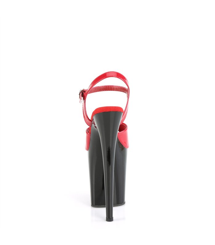 FLAMINGO-809 High Heels Sandalette - Rot/Schwarz | Pleaser
