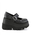 SHAKER-23 Plateau Schuhe- Schwarz Matt | Demonia
