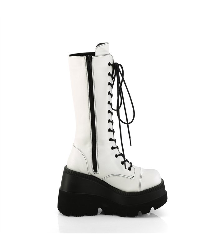 SHAKER-72 Plateau Stiefel - Weiß | Demonia
