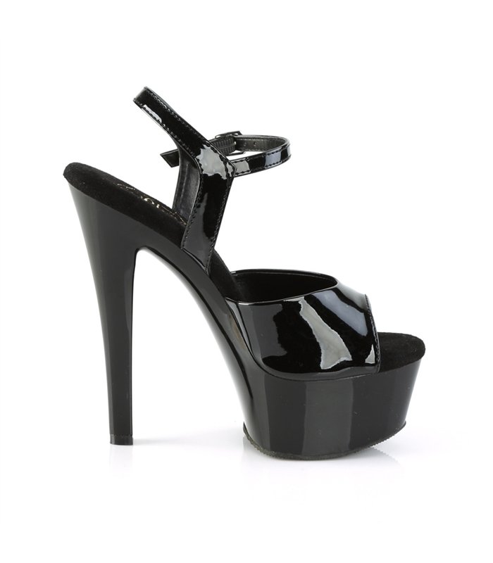 GLEAM-609 High Heels Sandalette - Schwarz | Pleaser
