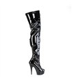 DELIGHT-3027 Plateau Overknee Stiefel - Schwarz | Pleaser
