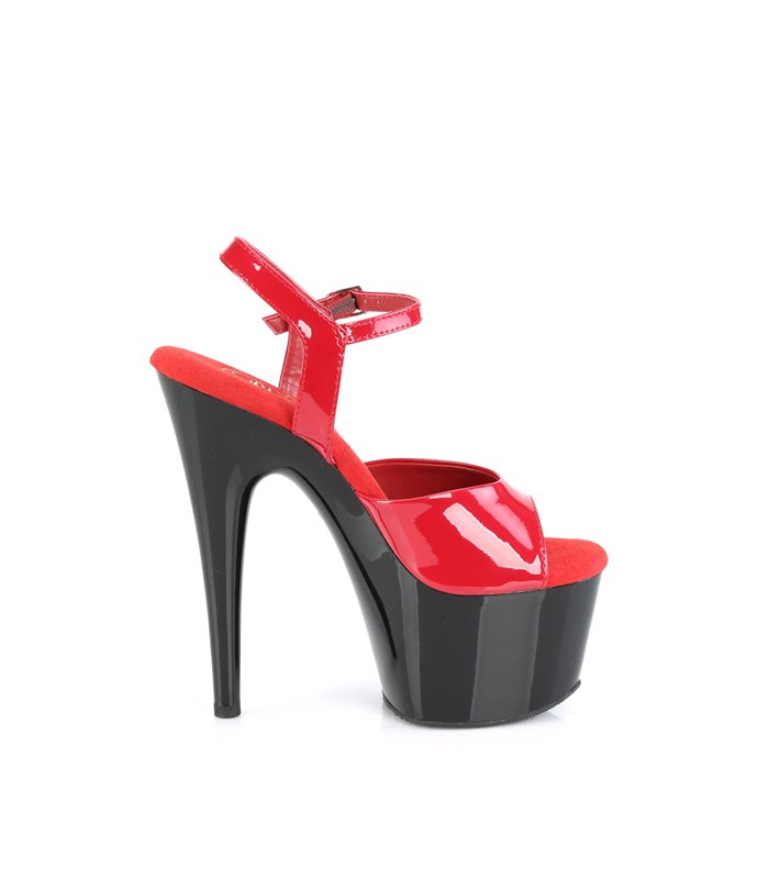 ADORE-709 Plateau Heels - Rot/Schwarz | Pleaser
