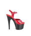 ADORE-709 Plateau Heels - Rot/Schwarz | Pleaser
