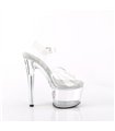 PASSION-708 Plateau Sandalette - Transparent | Pleaser
