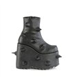 SLAY-77 Plateau Stiefelette - Schwarz | Demonia
