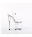 NAUGHTY-808 Plateau Sandalette - Transparent | Pleaser
