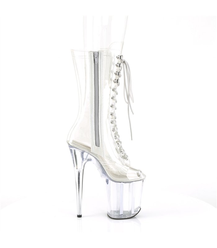 FLAMINGO-1050C Extrem Plateau Heels - Transparent | Pleaser
