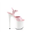 FLAMINGO-809 High Heels Sandalette - Rosa/Weiß | Pleaser
