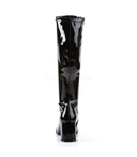 Retro Stiefel GOGO-300 - Lack Schwarz
