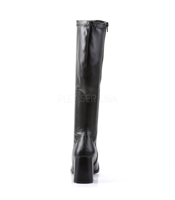 Retro Stiefel GOGO-300 - PU Schwarz