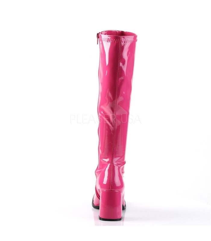 Retro Stiefel GOGO-300 - Lack Hot Pink