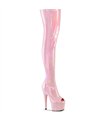 ADORE-3011HWR Plateau Peeptoe Overknee Stiefel - Rosa Schimmer | Pleaser