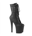 ENCHANT-1040PK Platform Boots - Black Matt | Pleaser