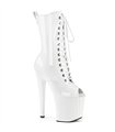 ENCHANT-1041 Platform Peeptoe Boots - White Patent | Pleaser